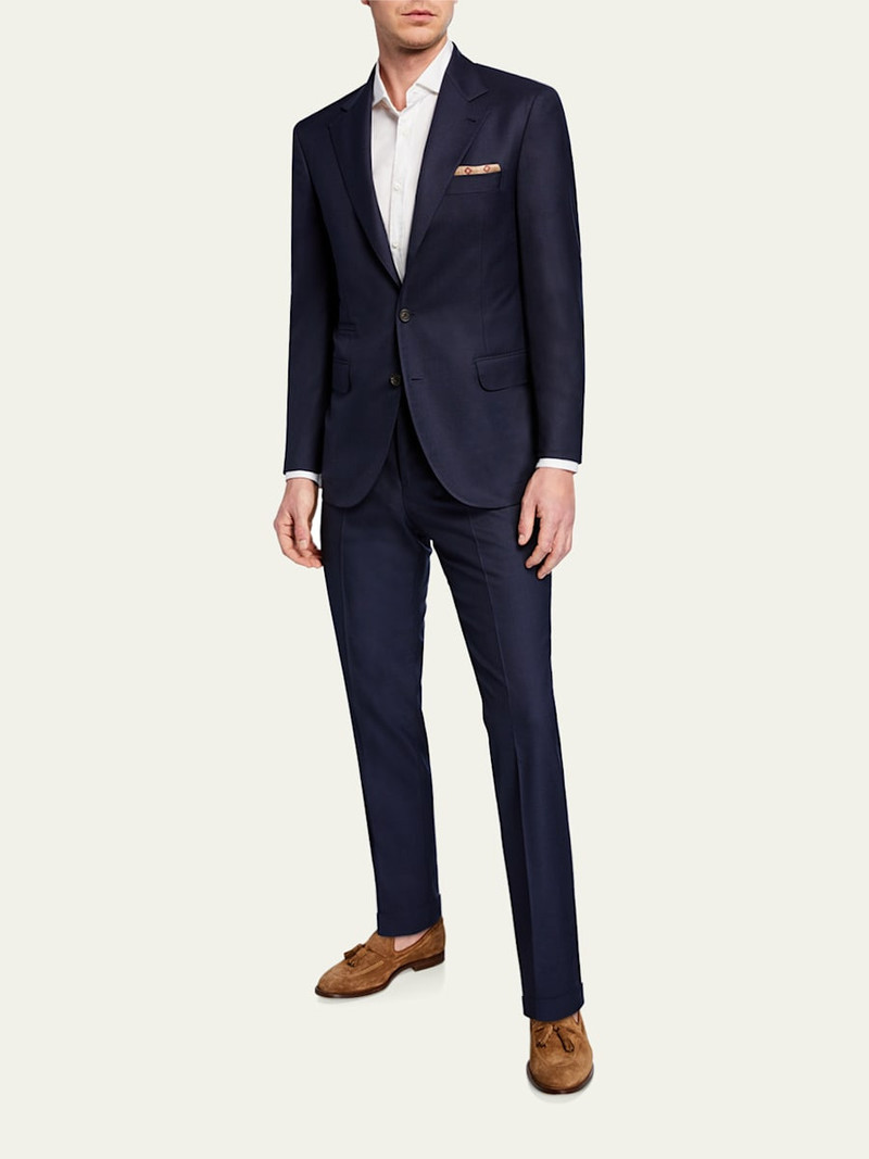Brunello Cucinelli Men's Two-Piece Pied-de-Poule Super 120s Wool Suit outlook