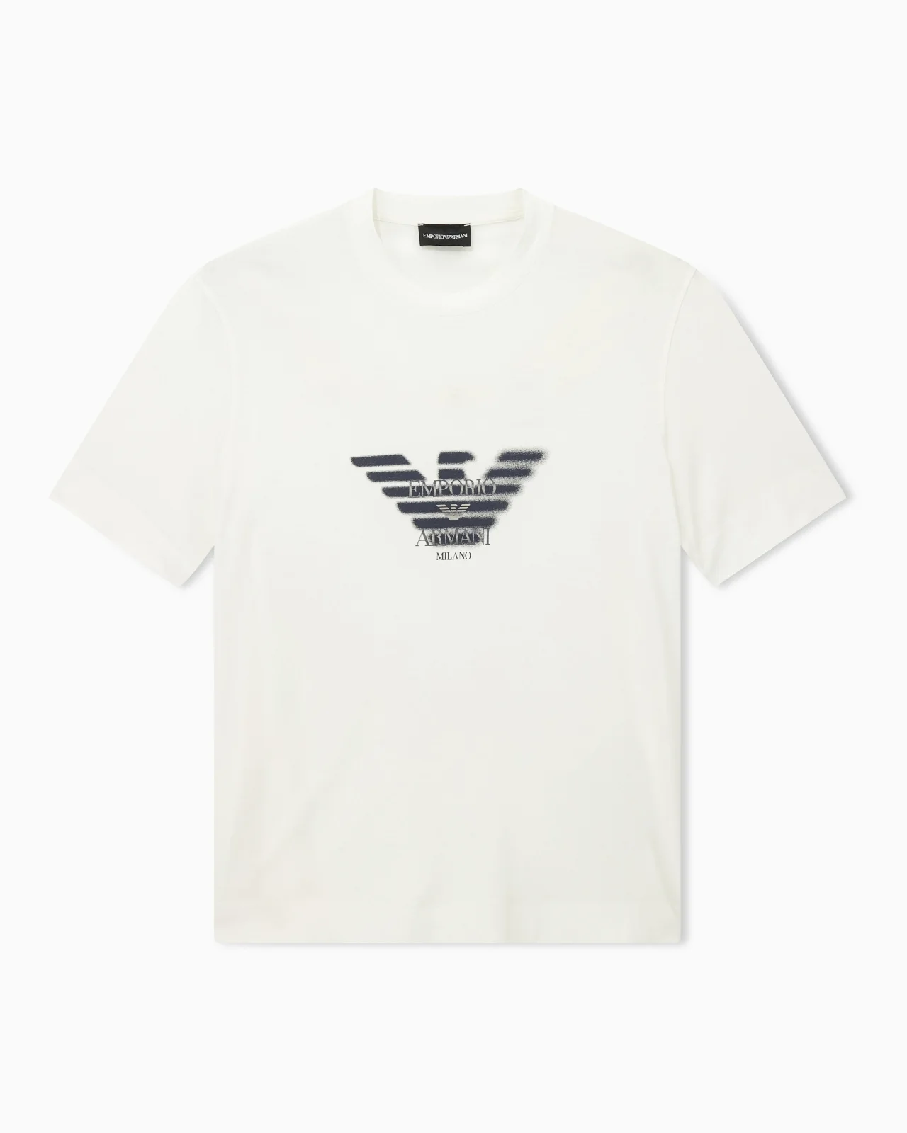 LYOCELL BLEND JERSEY T-SHIRT WITH GRAFFITI EAGLE LOGO PRINT - 1