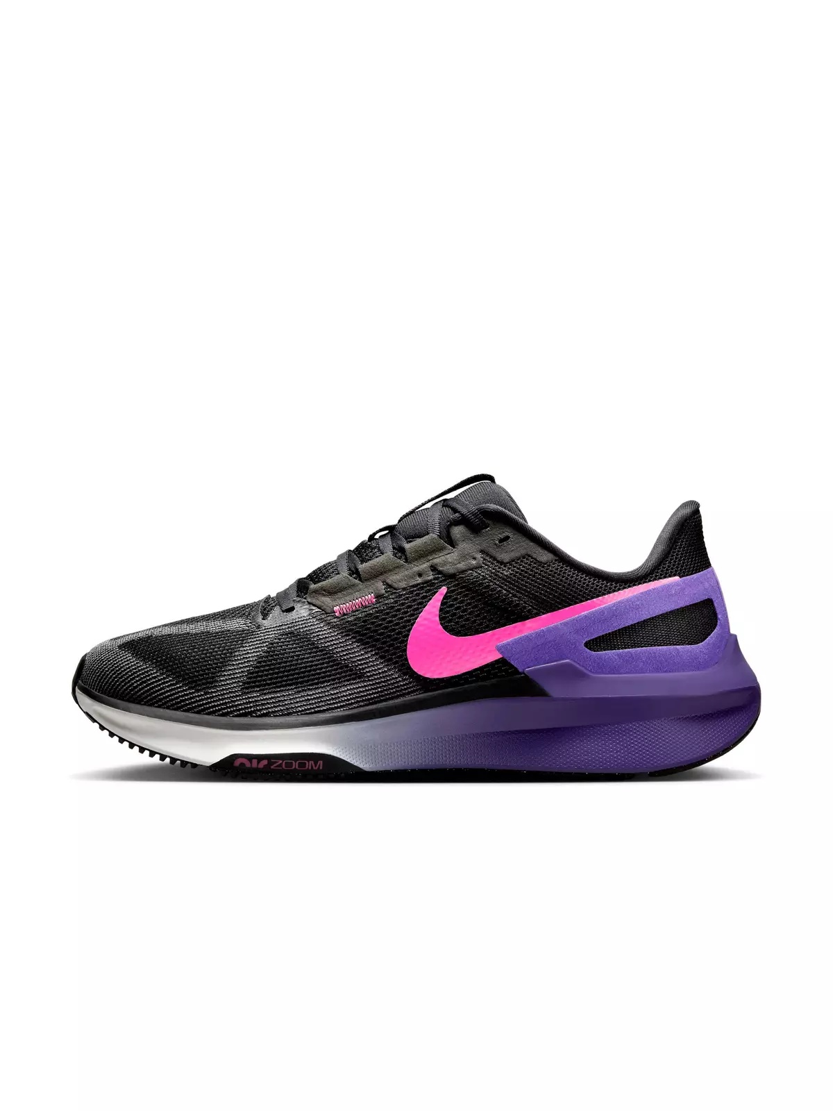 Structure 25 "Black/Anthracite/Field Purple/Laser Fuchsia" Men's Running Shoe - 2