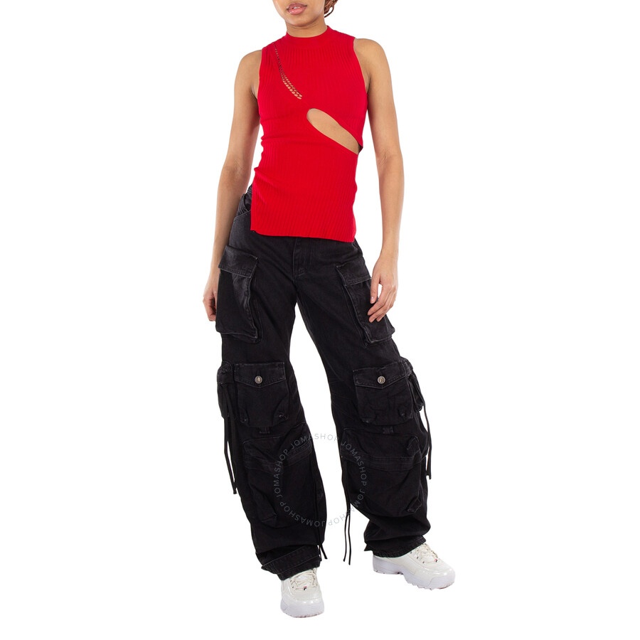 The Attico Fern Long Denim Pants - 4