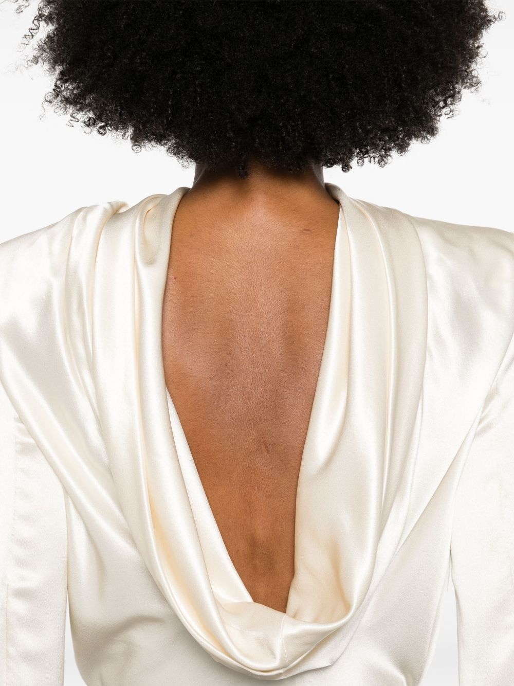 roll-neck silk blouse - 5