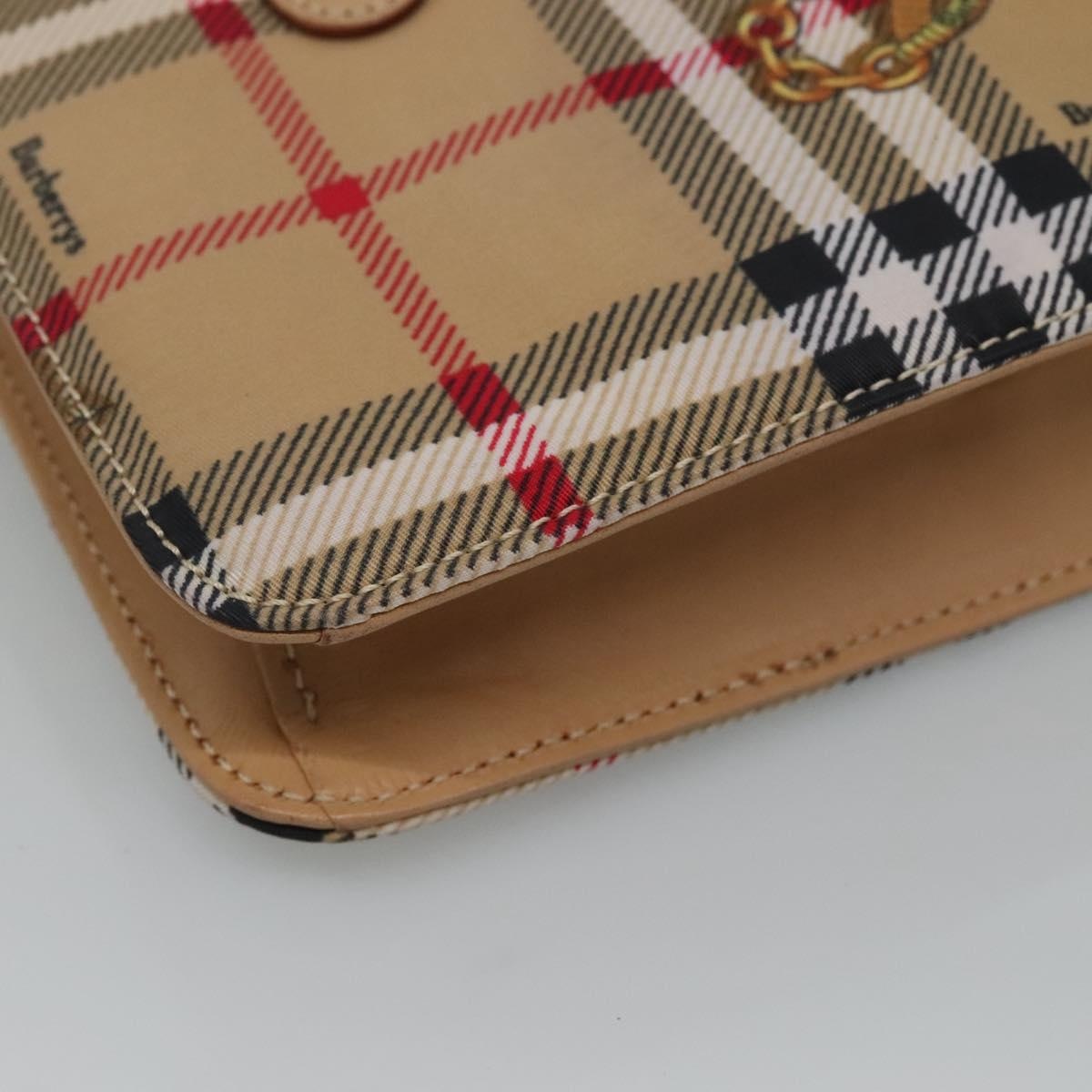 Burberry Nova Check Shoulder Bag Nylon Beige Gold - 14