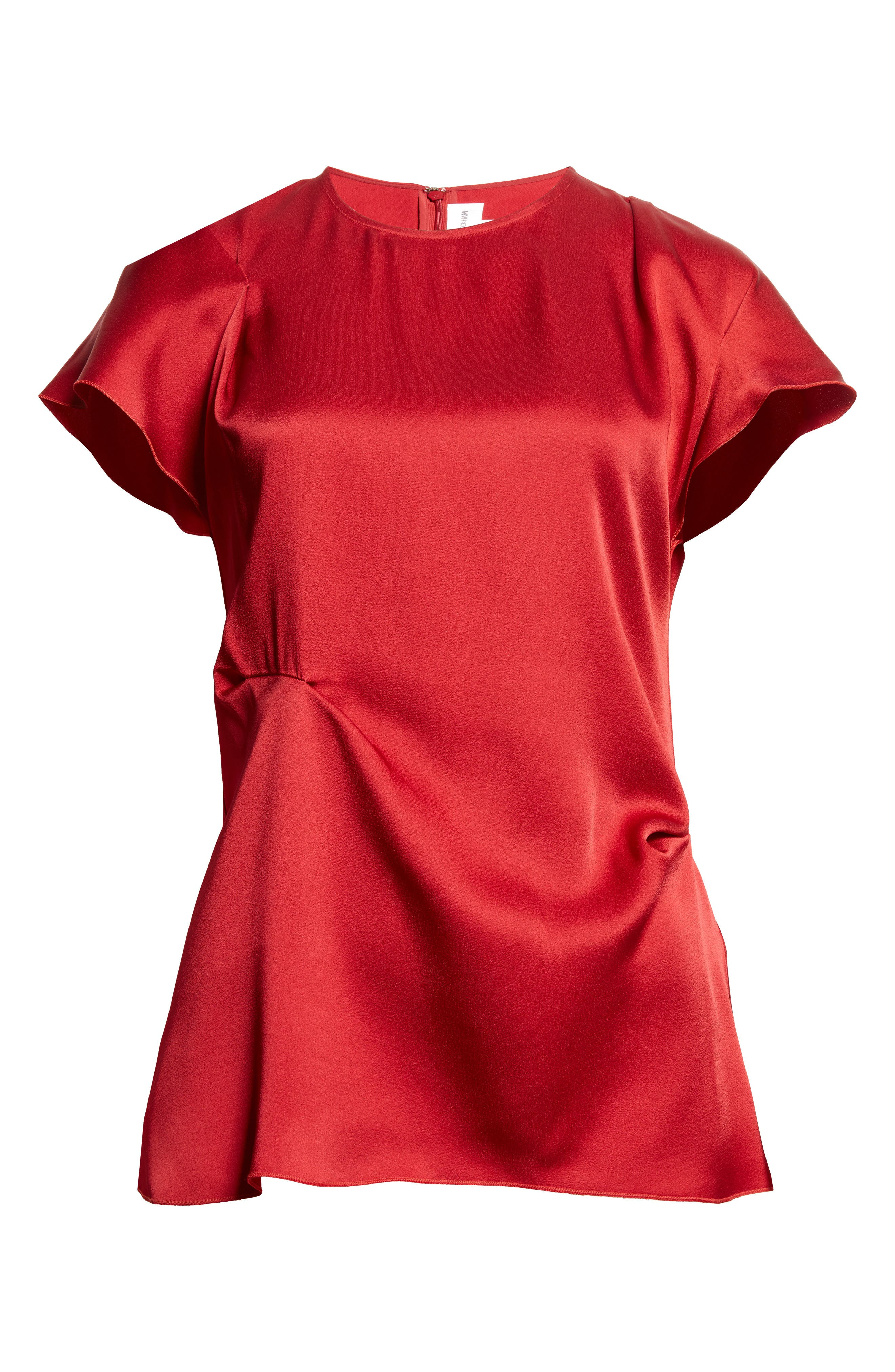 Victoria Beckham Draped Satin Top in Rose at Nordstrom - 6