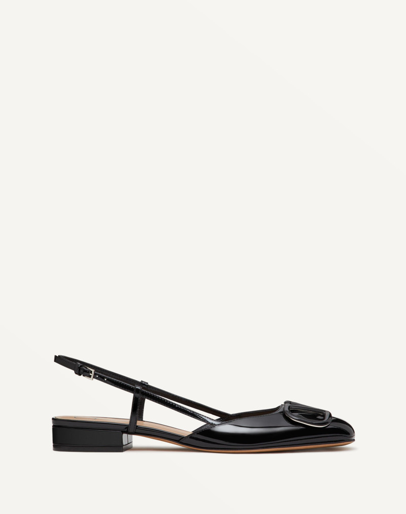 VLOGO SIGNATURE PATENT LEATHER SLINGBACK 20MM 1
