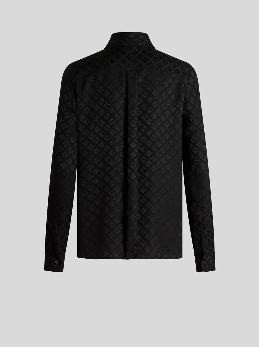 JACQUARD SCARF-COLLAR SHIRT - 6