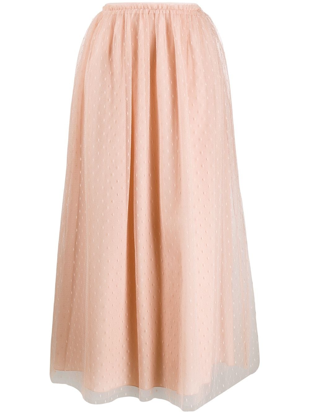 tulle pleated midi skirt - 1