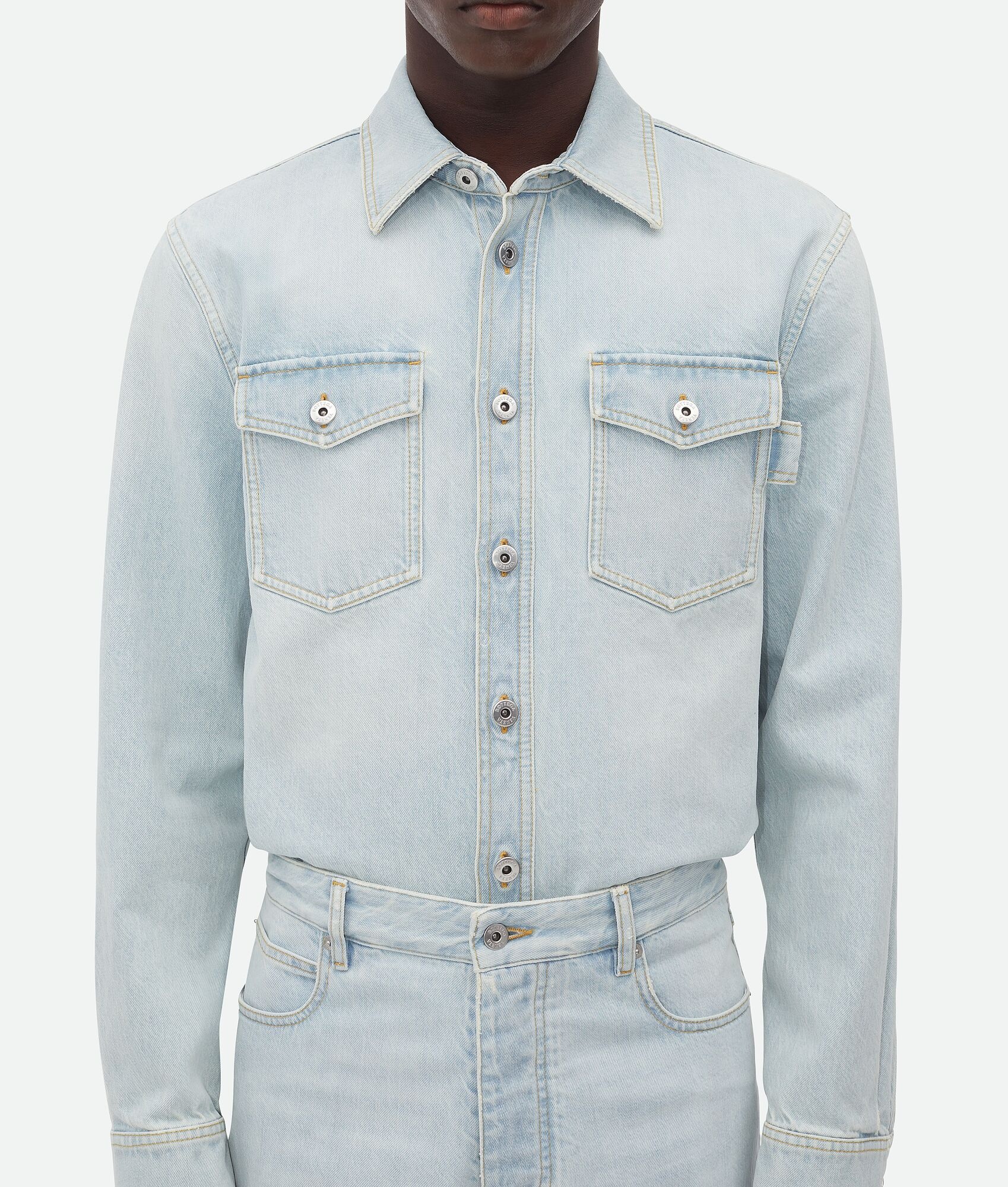 Extra Bleached Denim Overshirt - 5