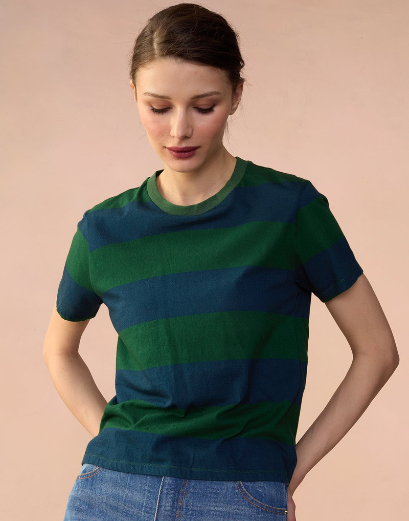 CYNTHIA ROWLEY Striped Tee outlook