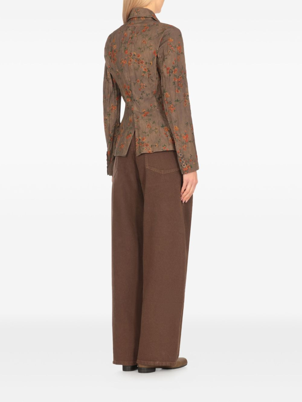 floral-pattern blazer - 4