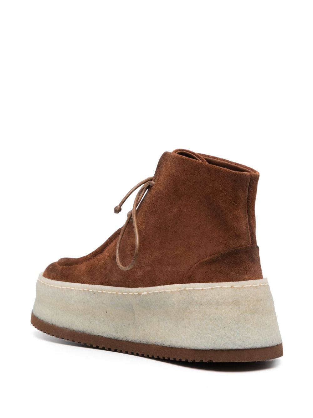 lace-up suede boots - 3