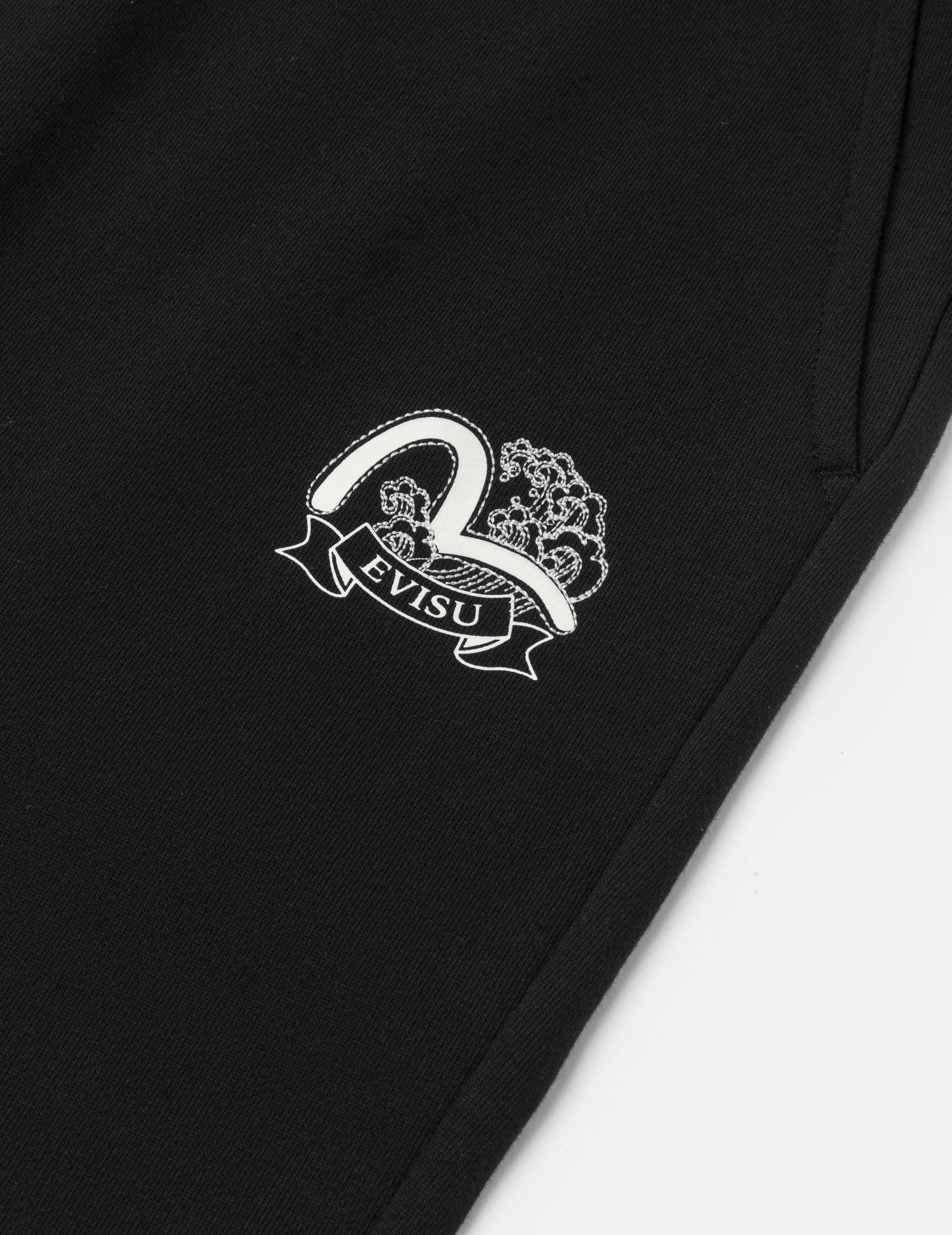 Seagull Print and Wave Embroidery Loose Fit Sweatpants - 6
