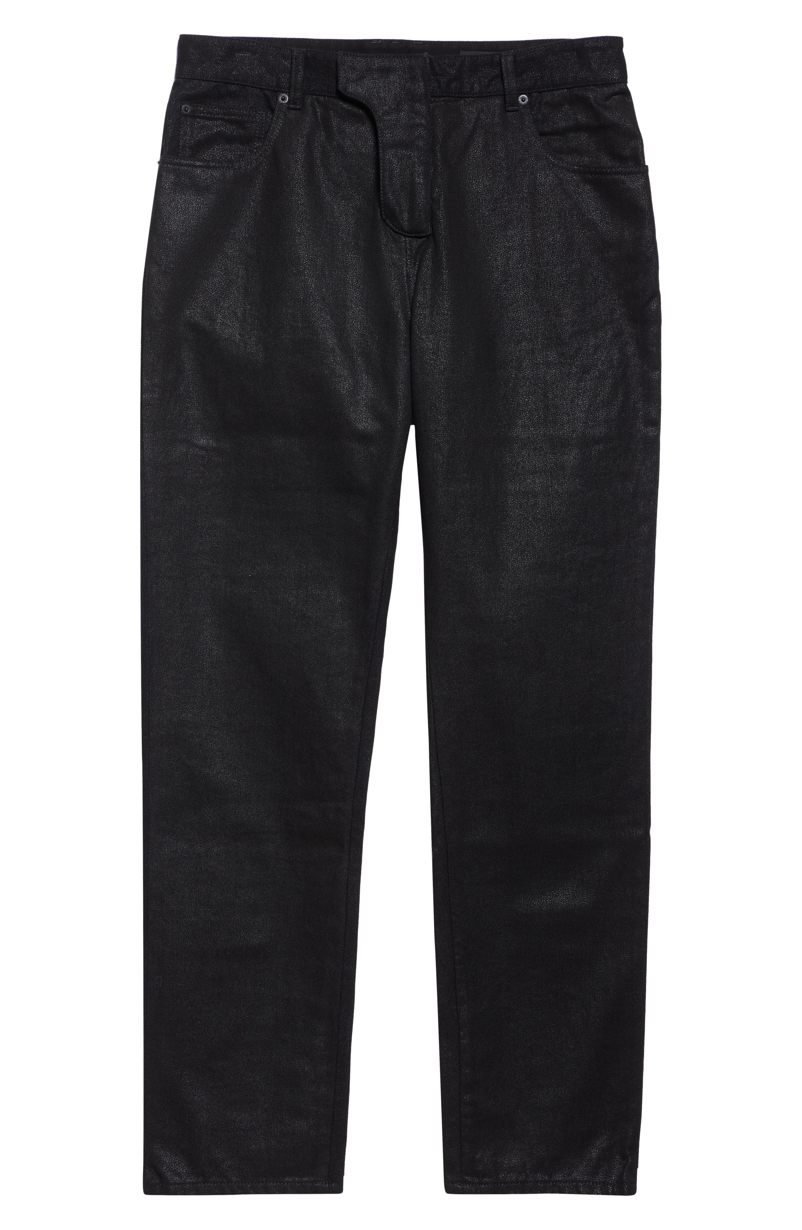 Balmain Coated Regular Fit Jeans in Black at Nordstrom - 6