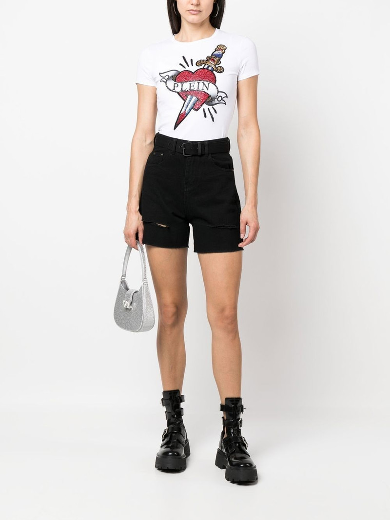 PHILIPP PLEIN embellished-logo detail T-shirt outlook