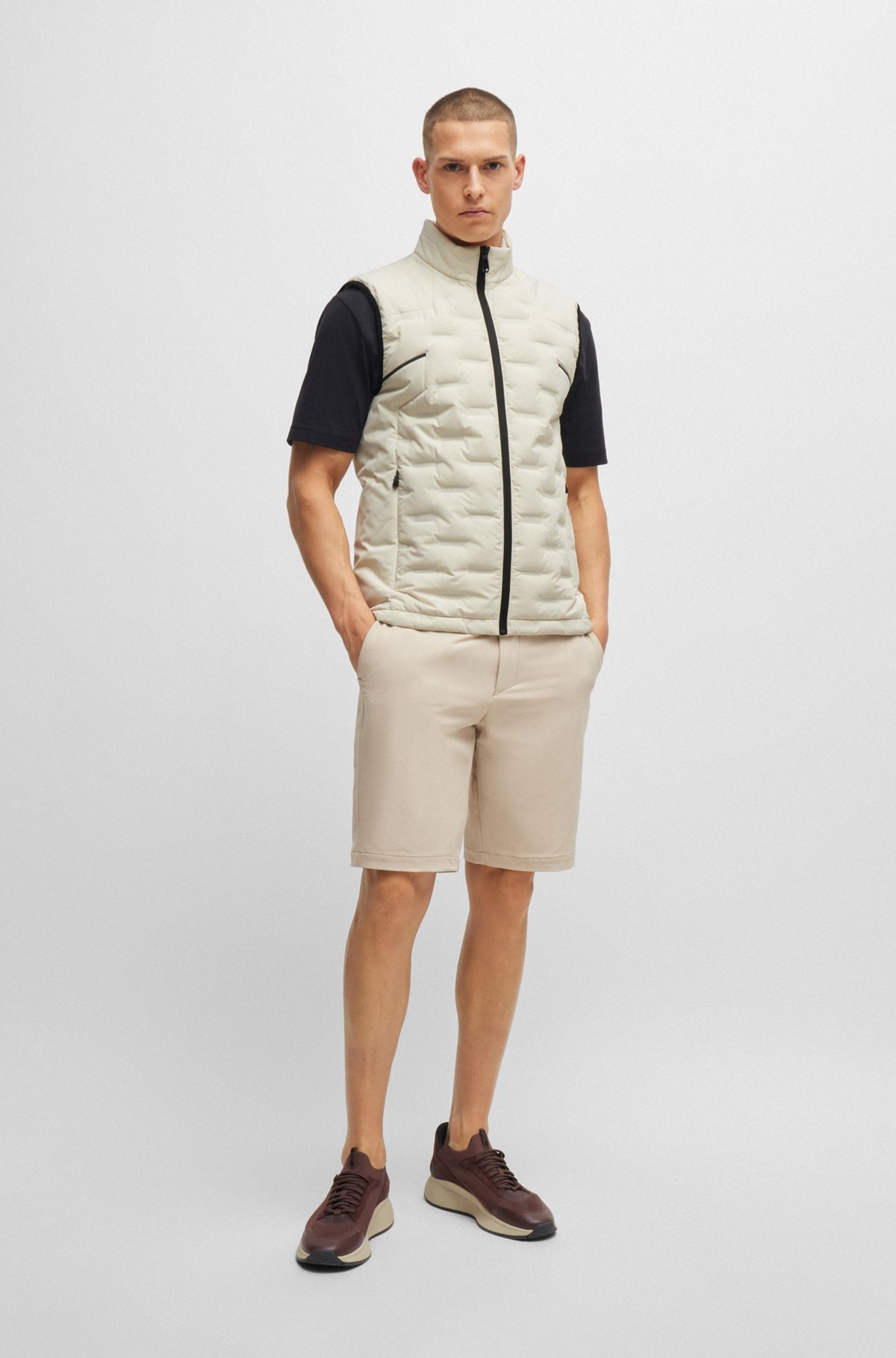 WATER-REPELLENT GILET WITH QUILTING - 3