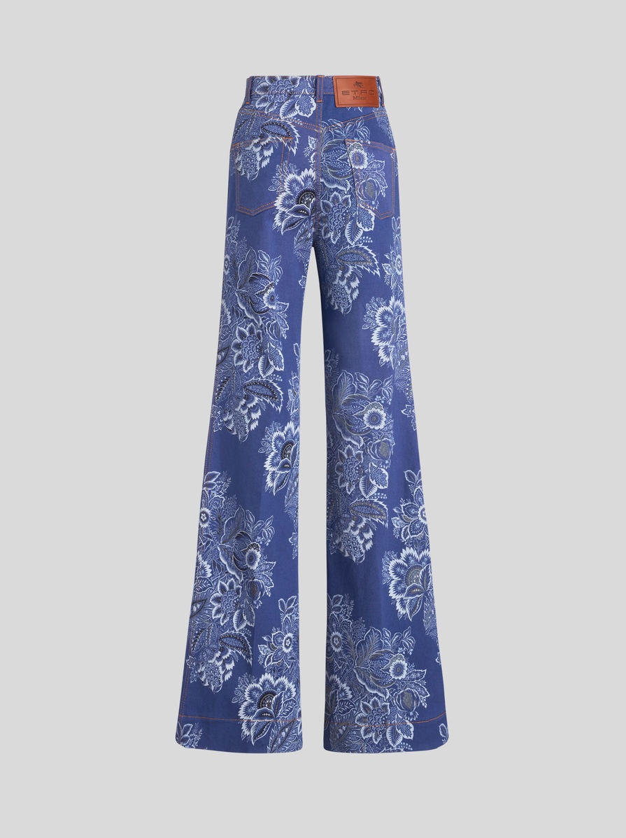PRINTED FLARED JEANS - 6