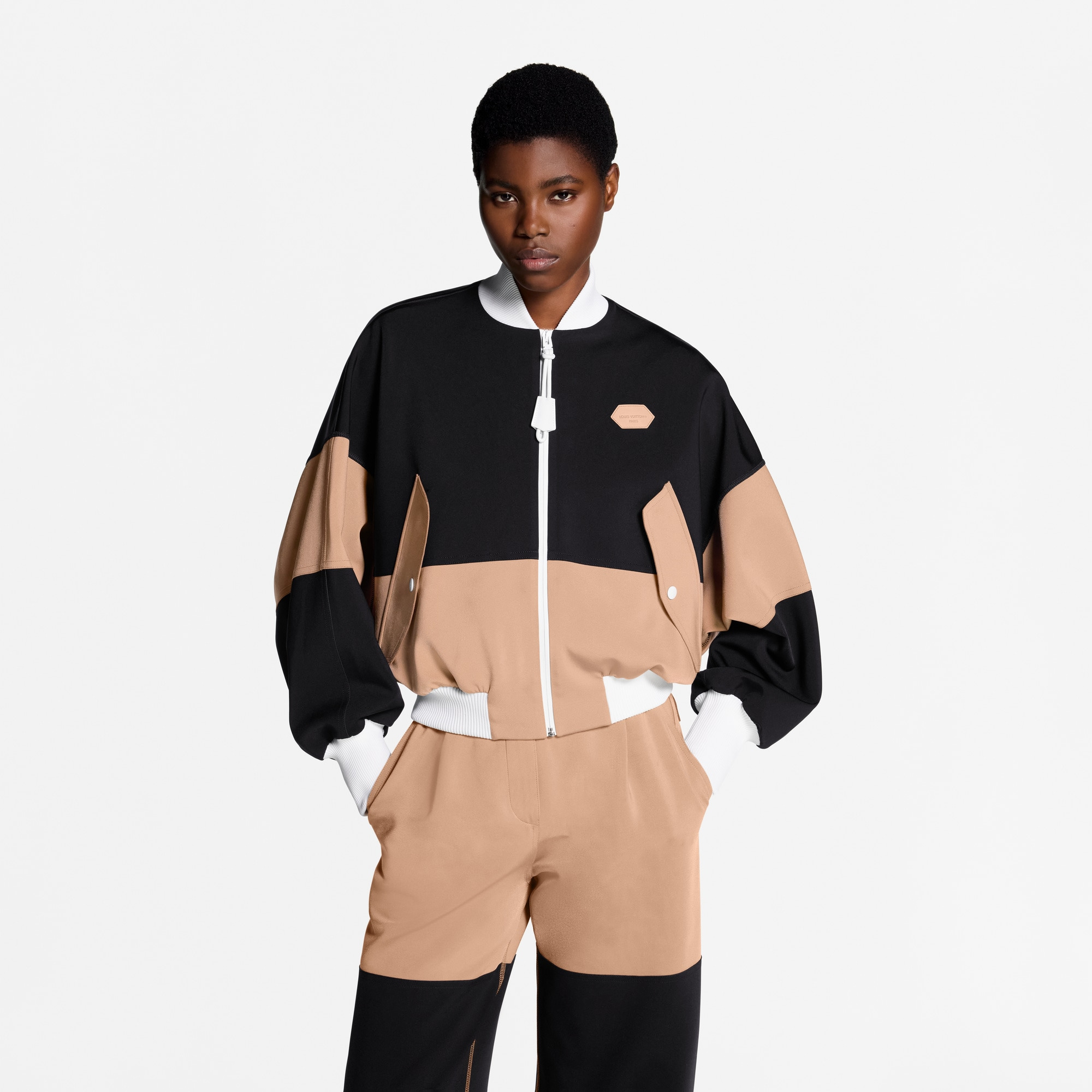Color-Blocked Bomber Jacket - 4