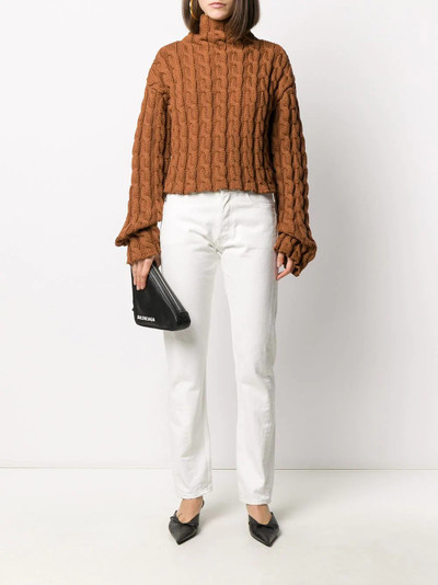 BALENCIAGA chunky cable-knit jumper outlook