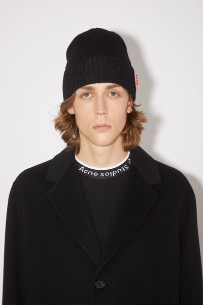 Acne Studios Ribbed beanie hat - Black outlook