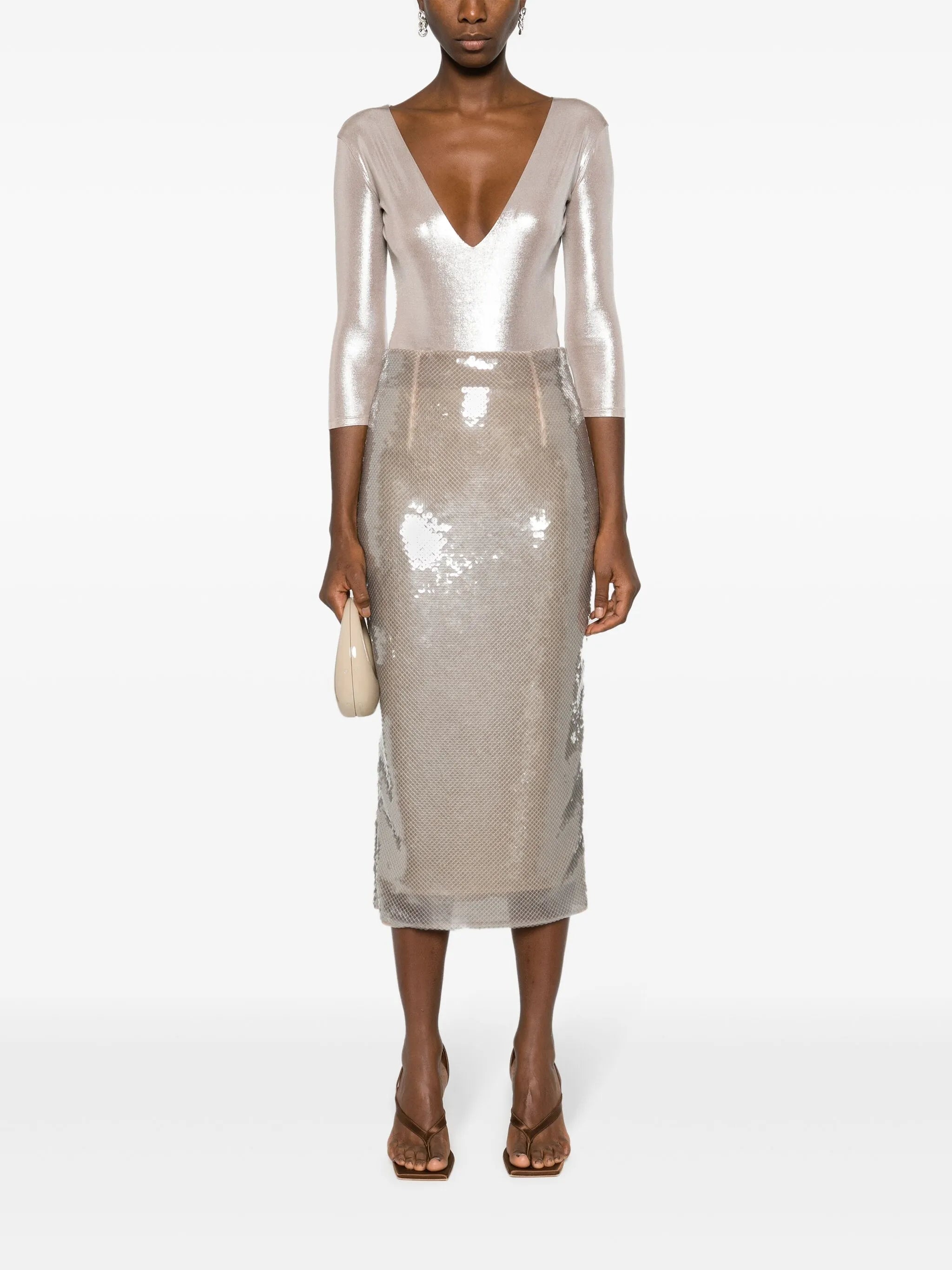 Sequinned Midi Skirt - 2