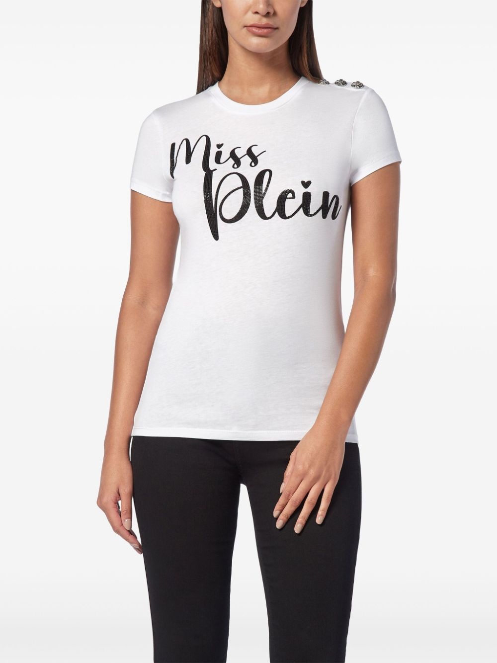 slogan-print cotton T-shirt - 3