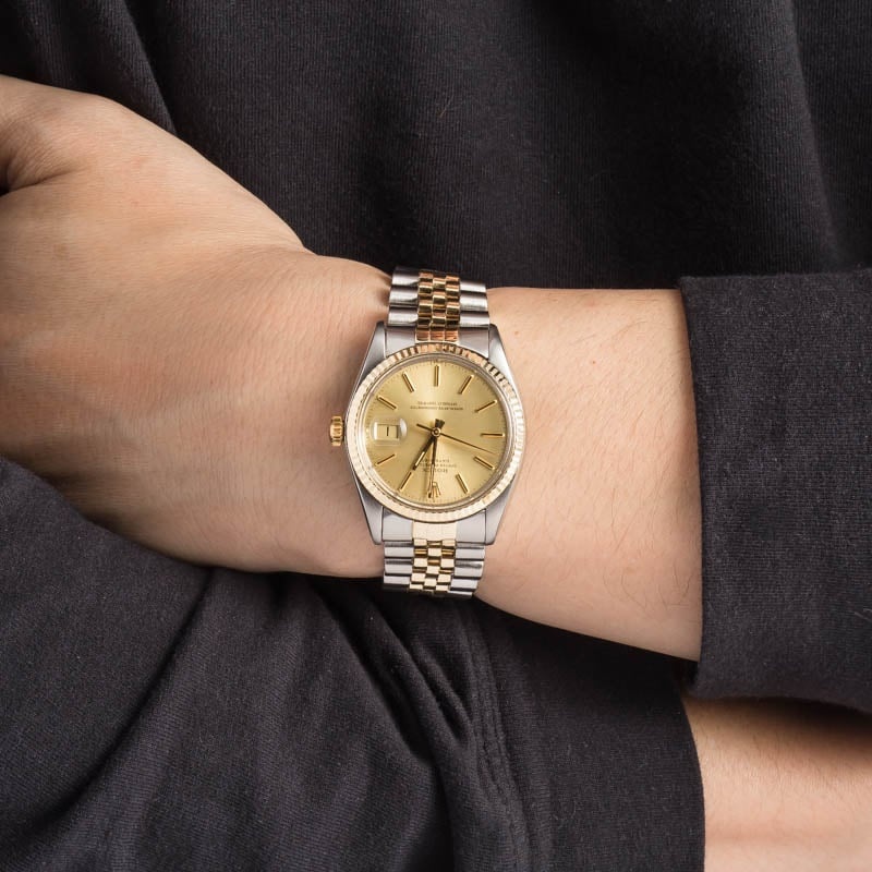 Rolex Datejust 16013 Champagne Index Dial - 5