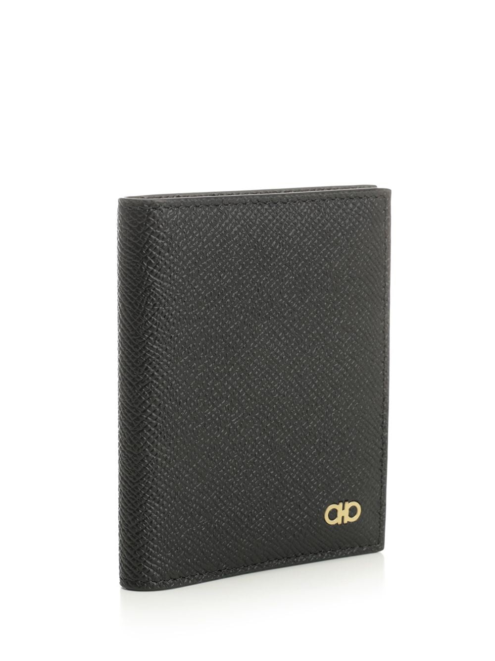 Micro Gancio Flap Card Holder Wallets Black - 2