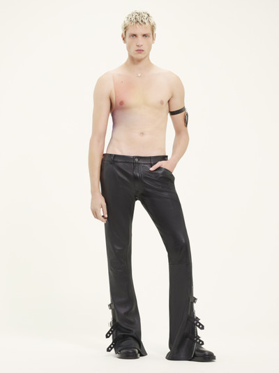 courrèges MULTI-BUCKLE LEATHER BOOTCUT PANTS outlook