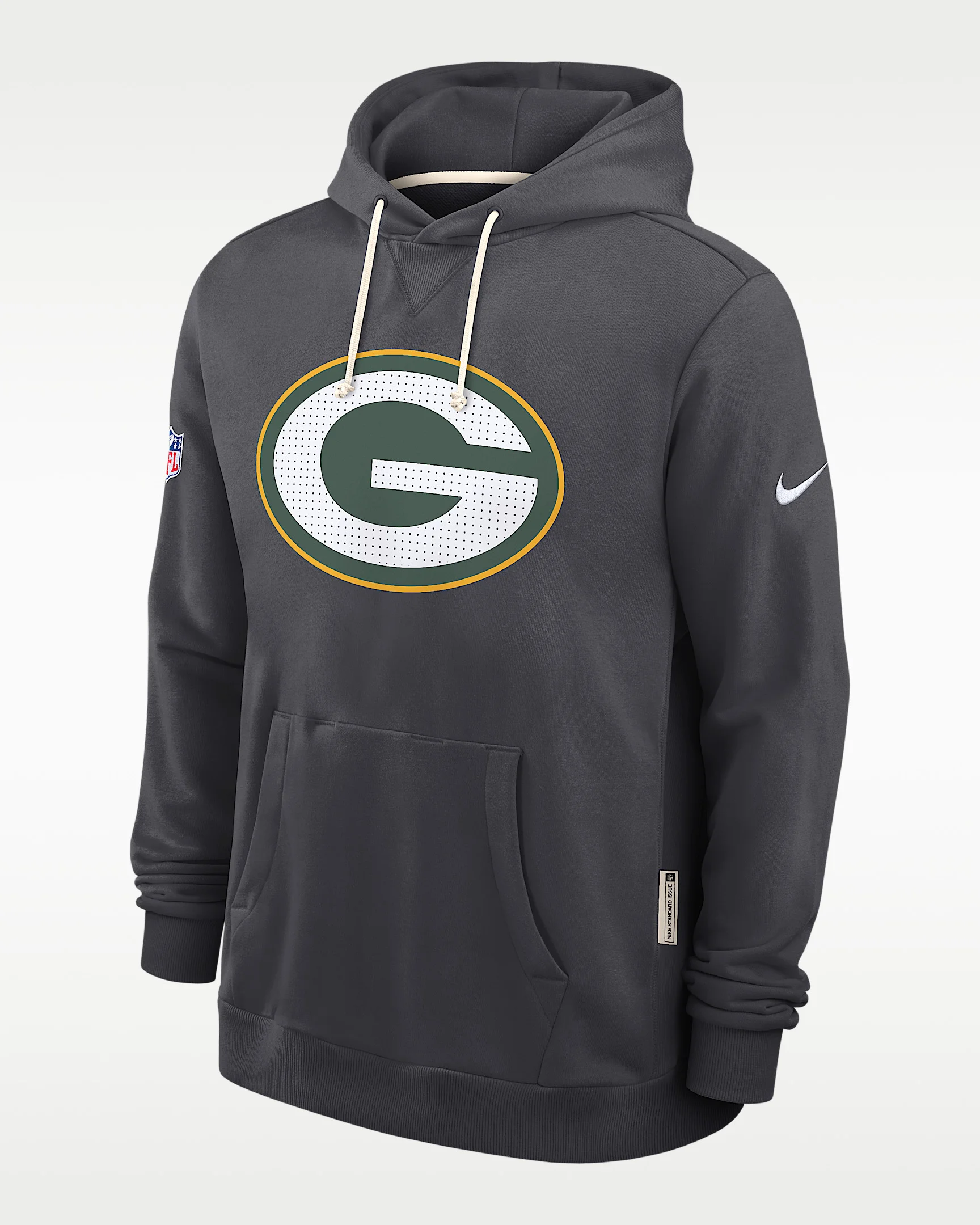 Green Bay Packers Initial Home Sideline Men's Nike Dri-FIT NFL Pullover Hoodie - 1