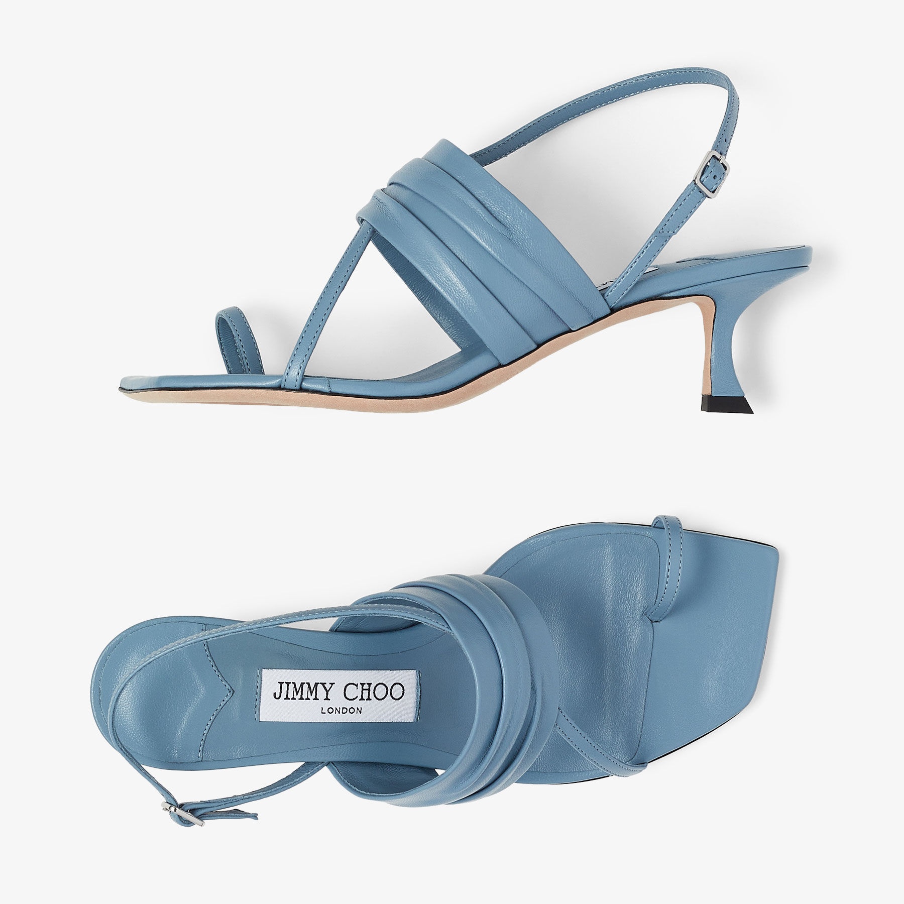 Beziers 50
Smoky Blue Nappa Leather Sandals - 5