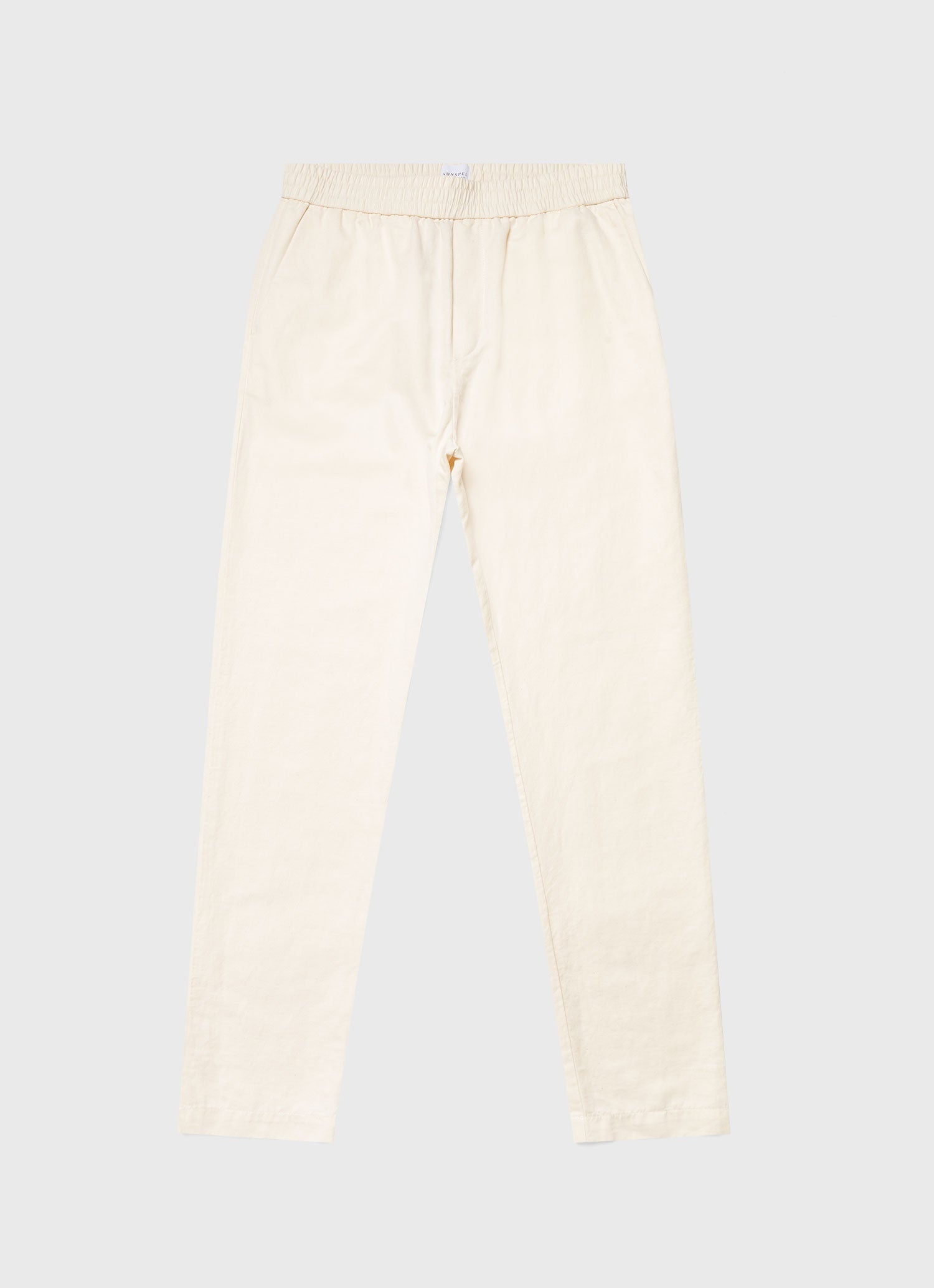 Undyed Cotton Linen Drawstring Trouser - 1