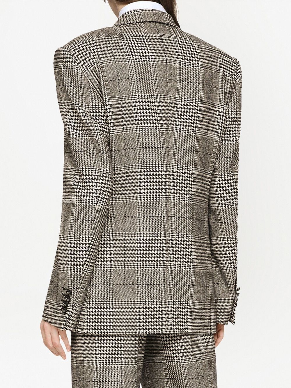 houndstooth virgin wool double-breasted blazer - 4