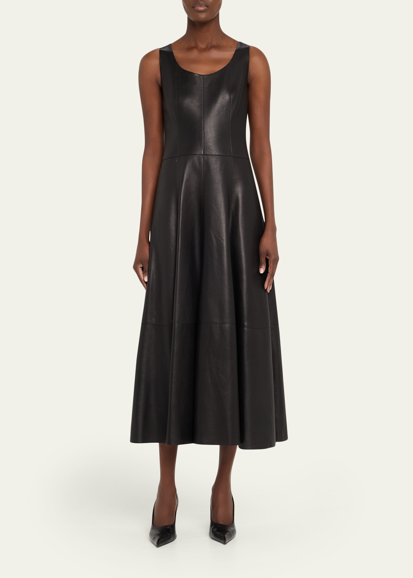 Nappa Leather Midi Dress - 2