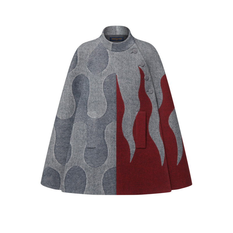 Flame Jacquard Cape 1