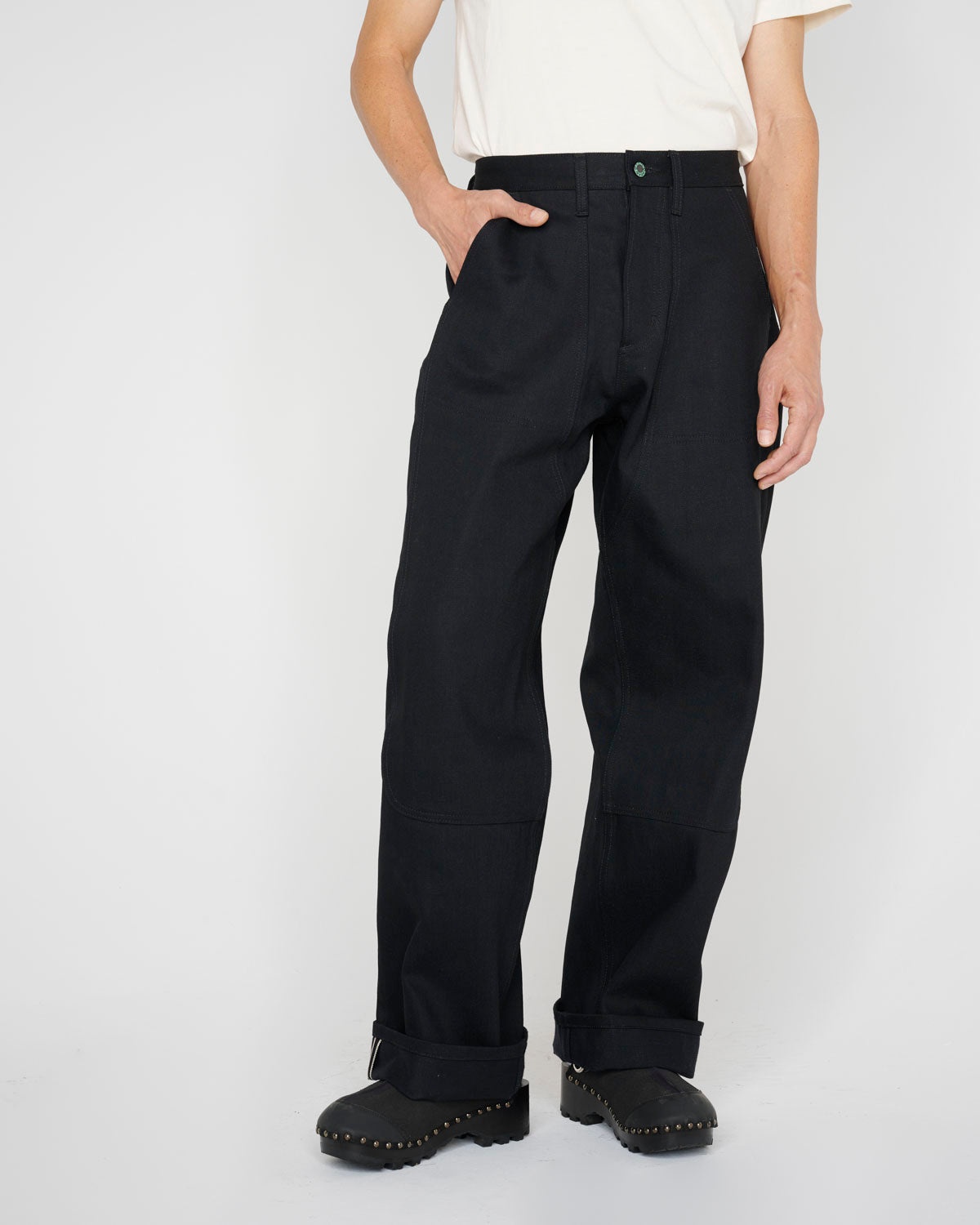 Type 02 13.2oz Selvedge Denim - Solid Black - 8