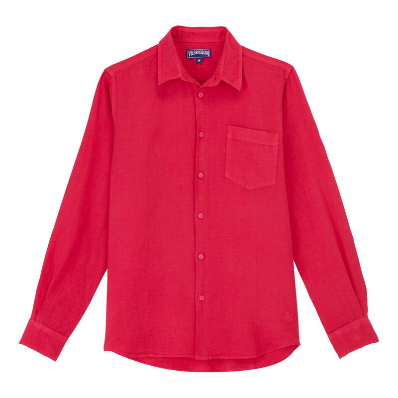 Men Linen Shirt Solid - 1