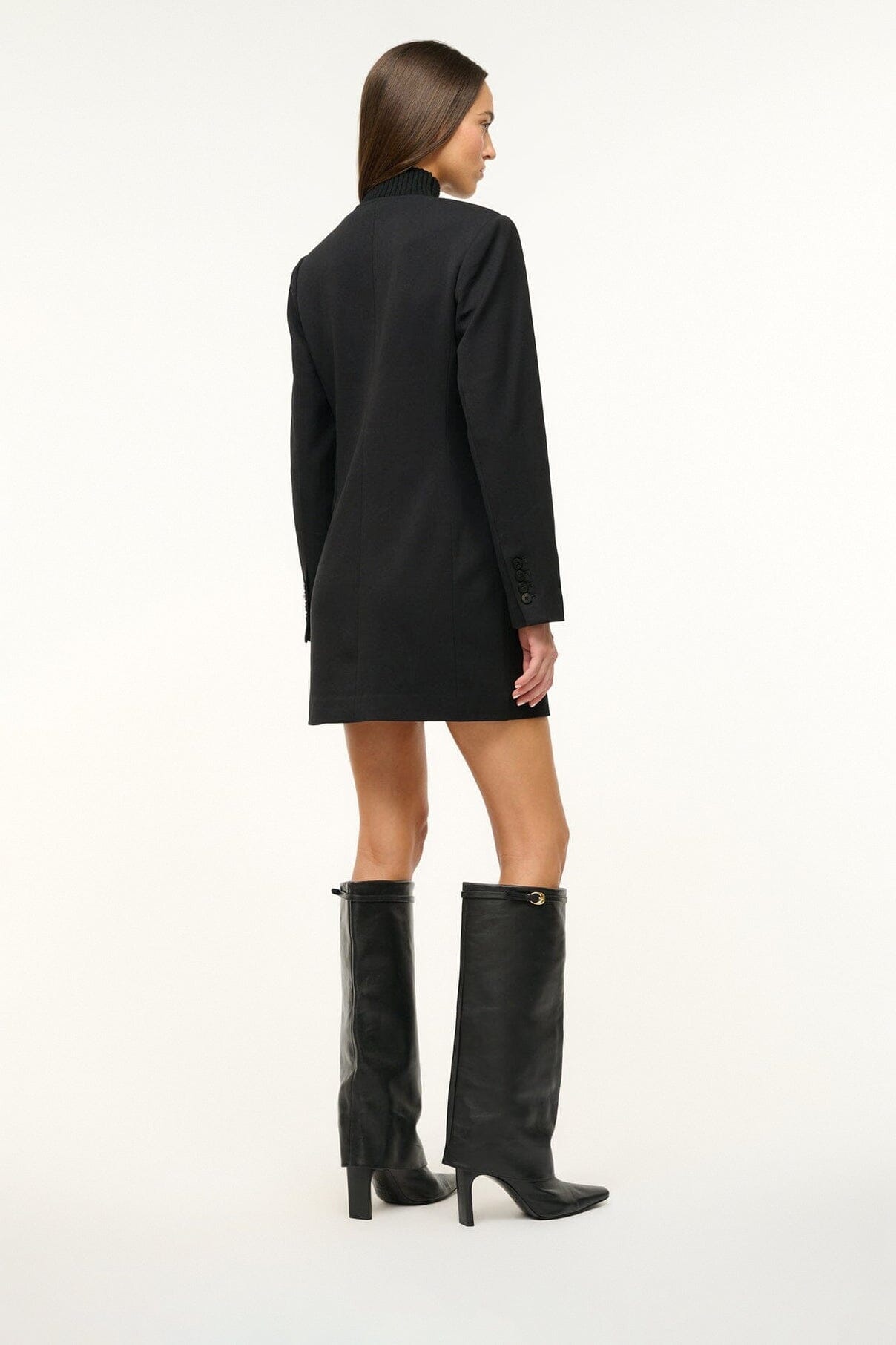 STAUD WALLY FOLDOVER HIGH HEEL BOOT BLACK - 7