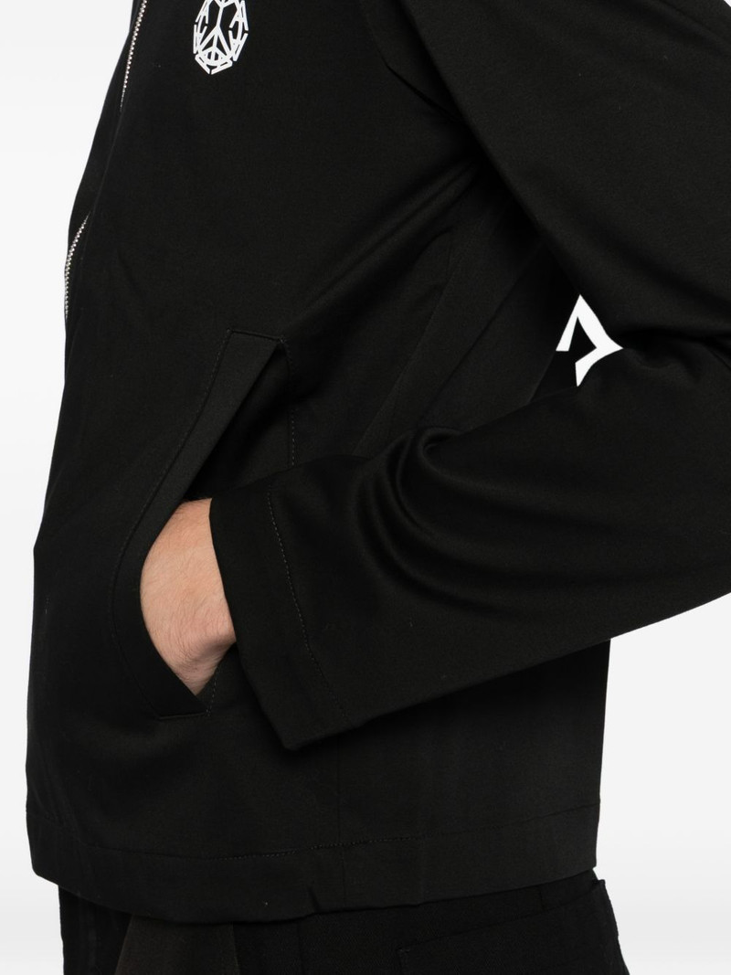 peace sign-printed zipped jacket 5