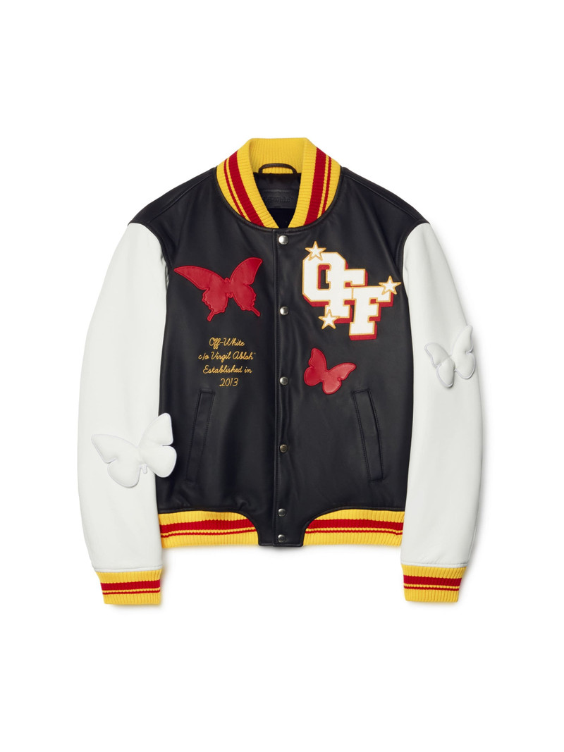 Black Butterfly Leather Varsity 1