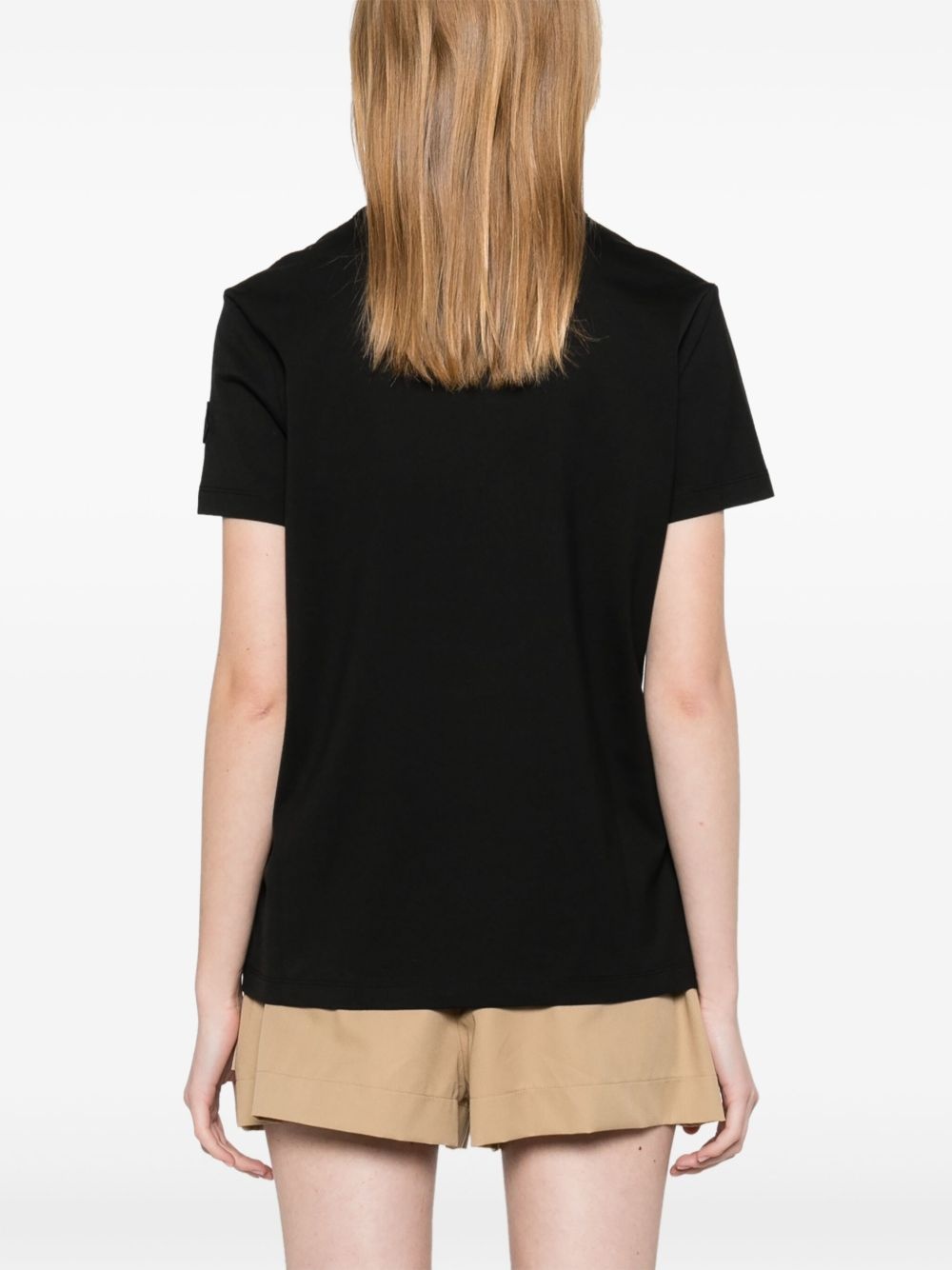 crochet-accent cotton T-shirt - 4
