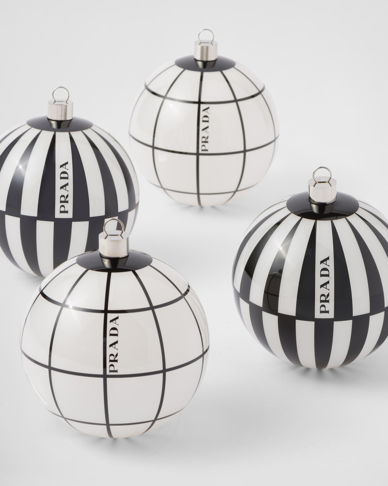 Prada Glass Christmas ornament set outlook