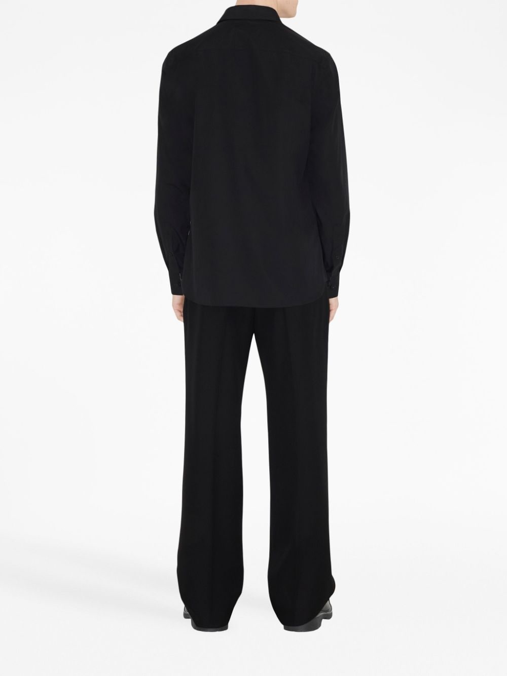 logo-embroidered long-sleeve shirt - 4