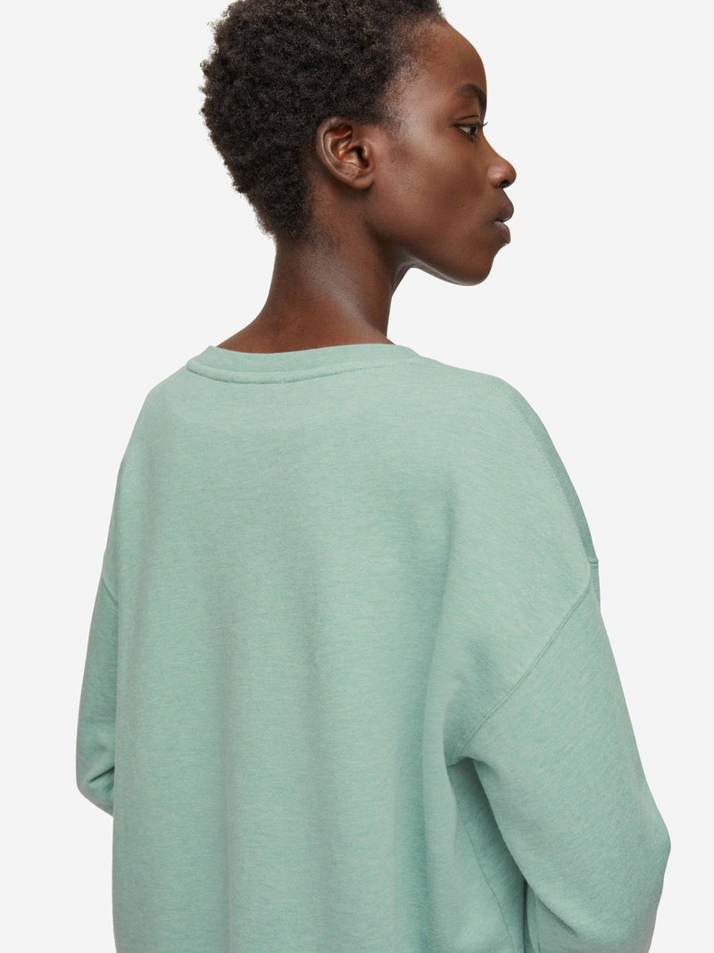 Women's Sweatshirt Quinn Cotton Modal Soft Green Heather - 7