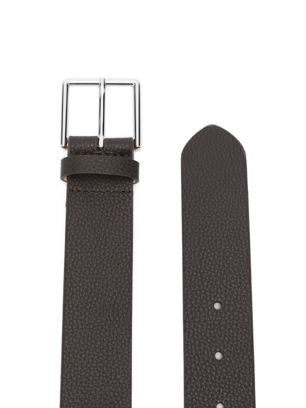 stripe-detail leather belt - 2
