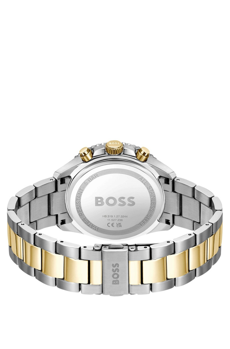 TWO-TONE LINK-BRACELET CHRONOGRAPH WATCH WITH GRAY DIAL 3