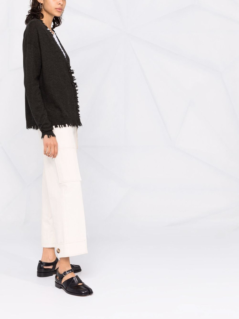 frayed-edge cashmere cardigan 4