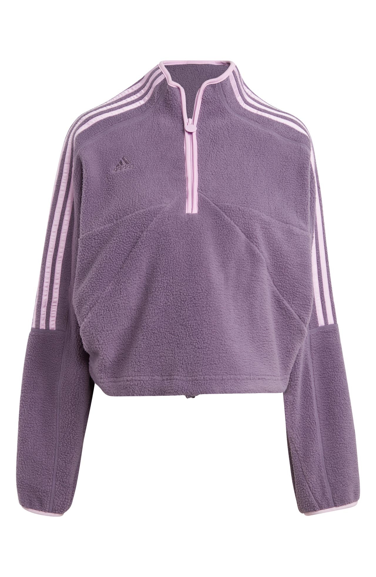 adidas Tiro Fleece Half Zip Pullover in Shadow Violet/Bliss Lilac at Nordstrom - 1