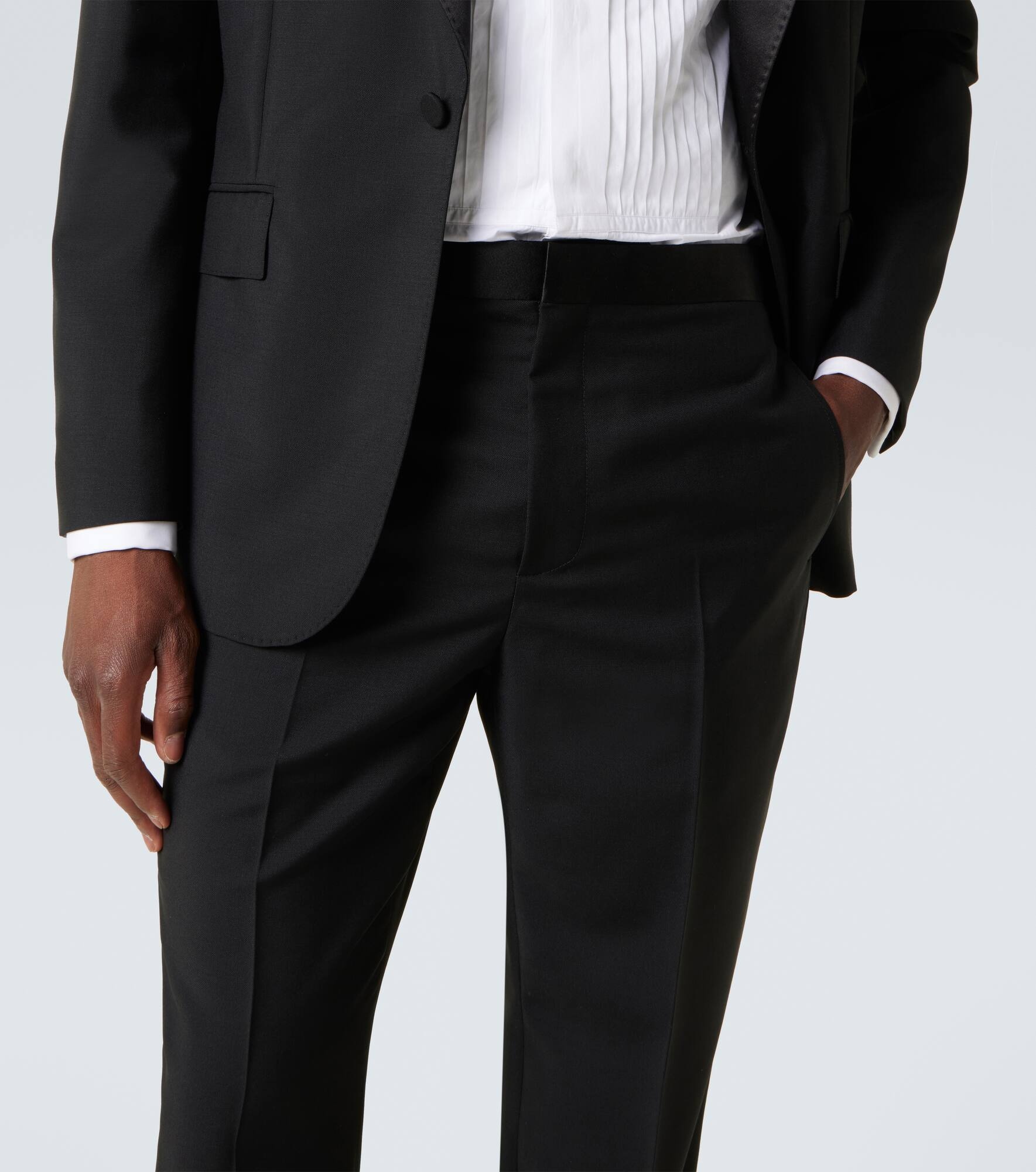 Wool and mohair tuxedo pants - 5