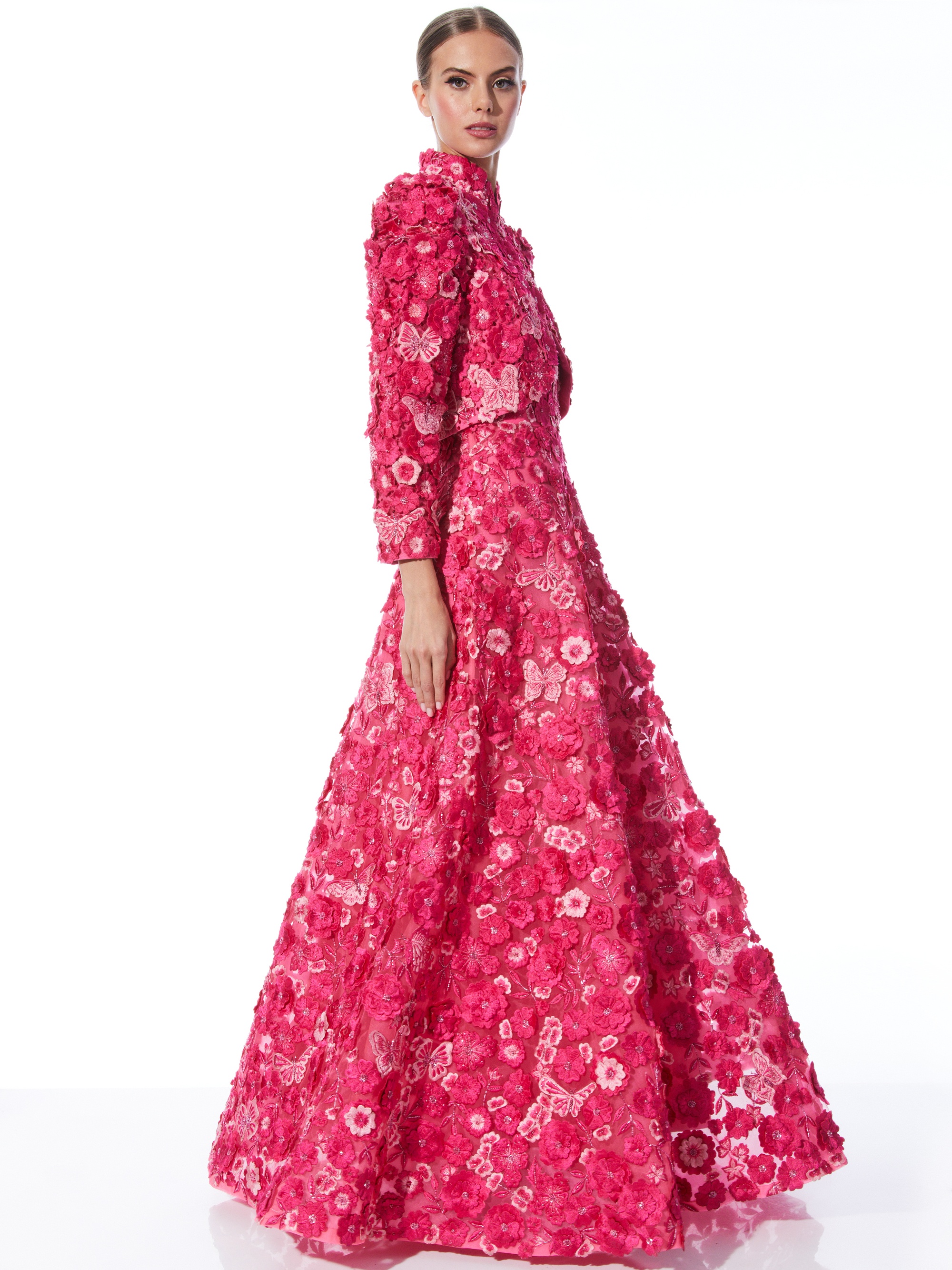 LORNA CROPPED FLORAL APPLIQUE JACKET - 6