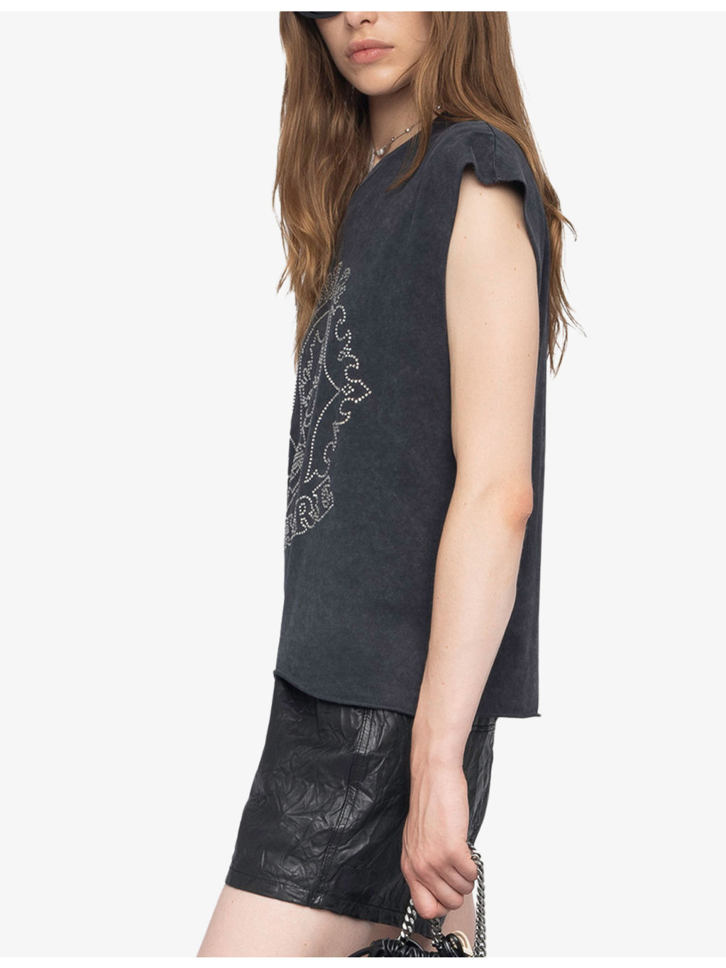 Cloe Rhinestone-Embellished Cotton-Jersey Tank Top - 3