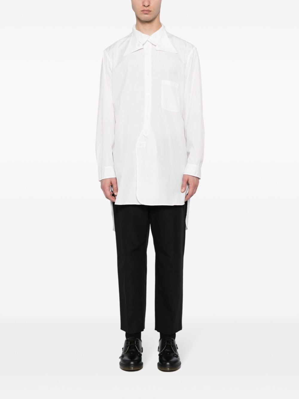 layered cotton shirt - 2